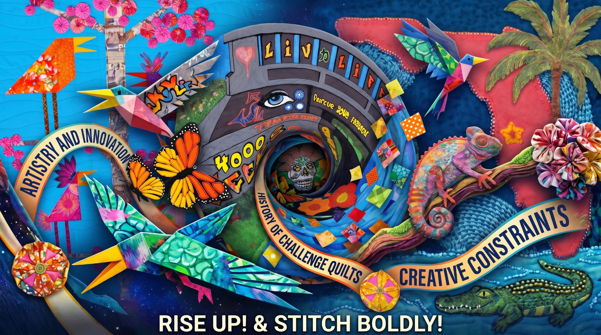 RISE UP & Stitch Boldly: The Challenge Quilt Experience